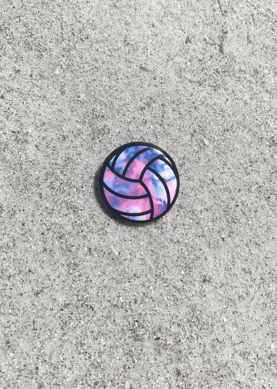 Tie Dye Round Volleyball Button - VidaVibe Volleyball